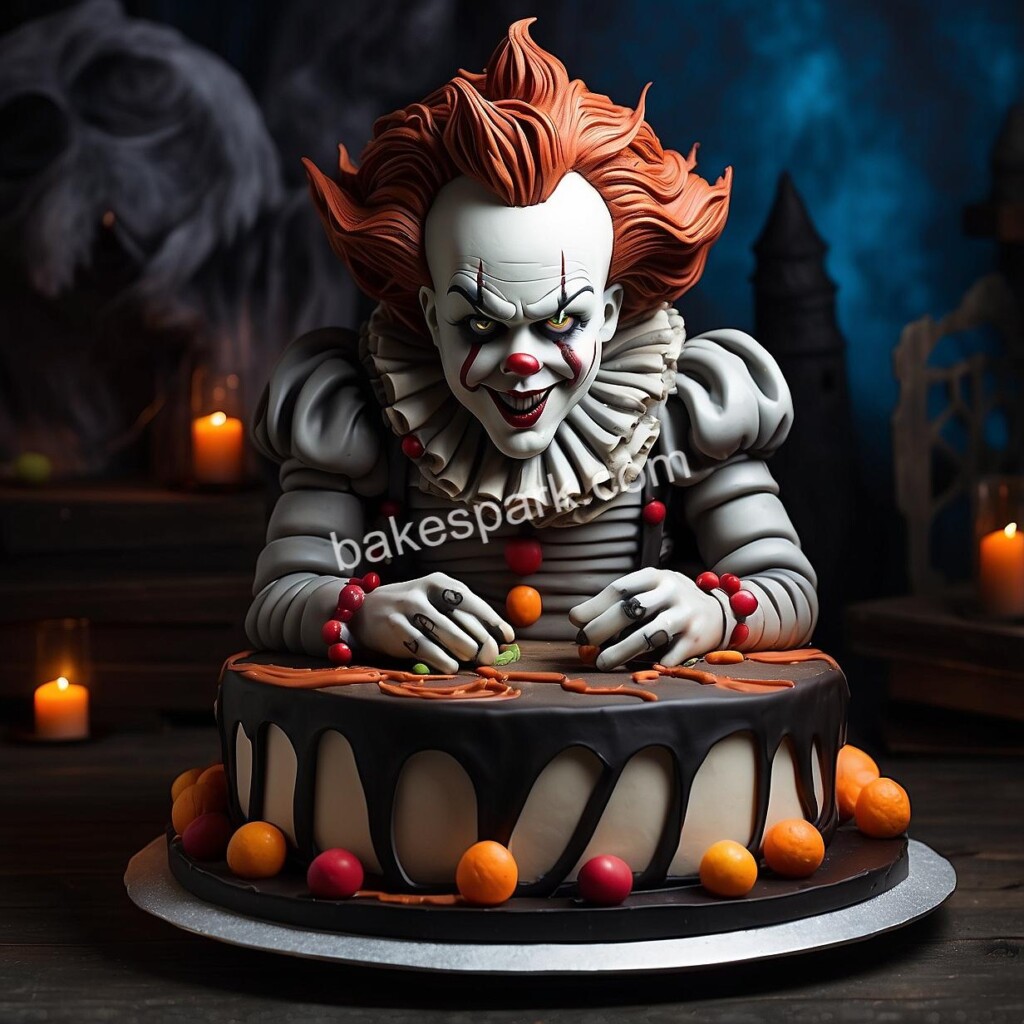 18 Pennywise From It Movie Cake Design Ideas BakeSpark Pennywise Cake 11 1024x1024