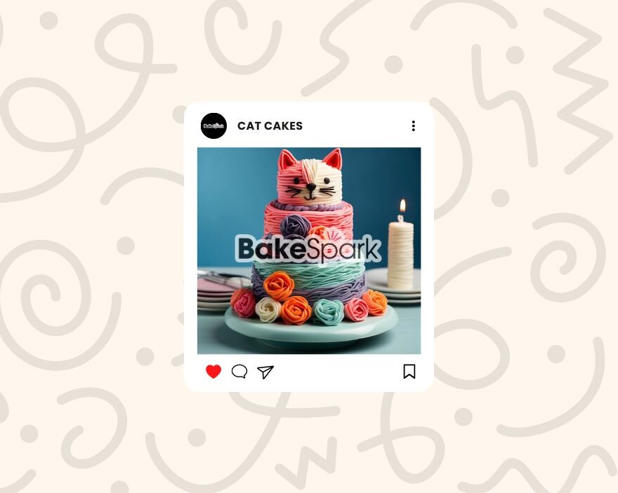 cat-themed cake