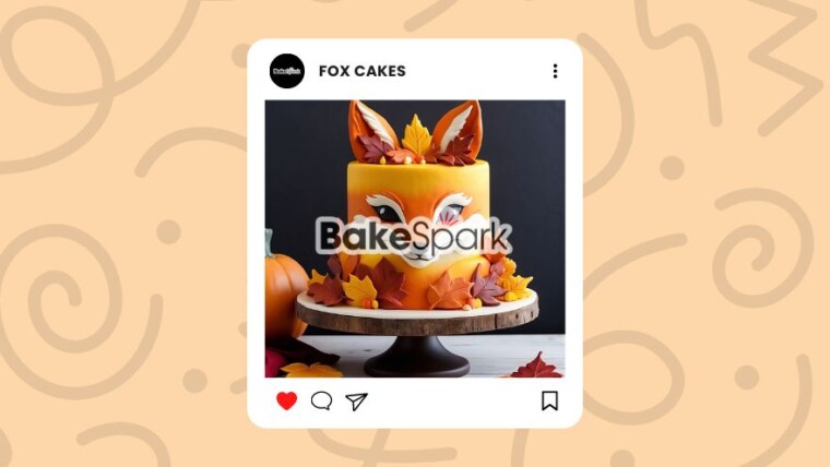 fox-themed cake