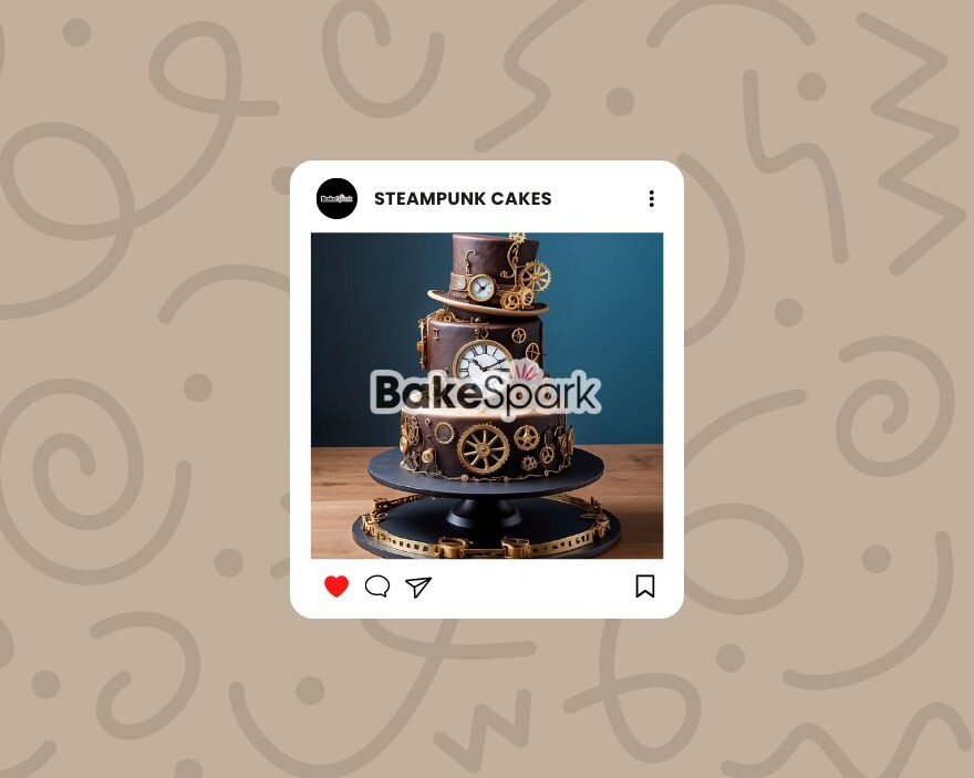 steampunk-themed cake