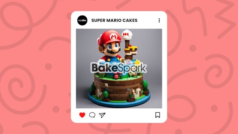 super mario-themed cake