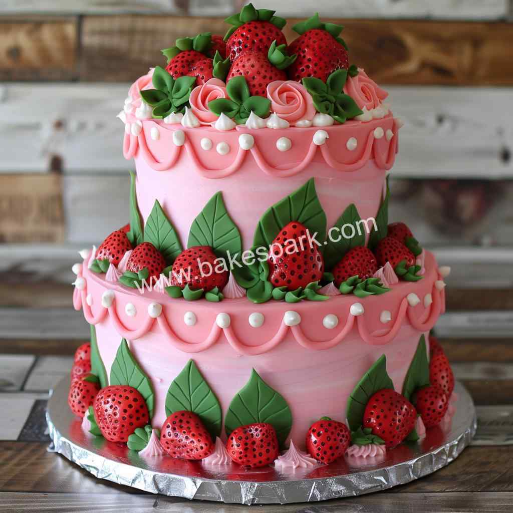 strawberry cake design