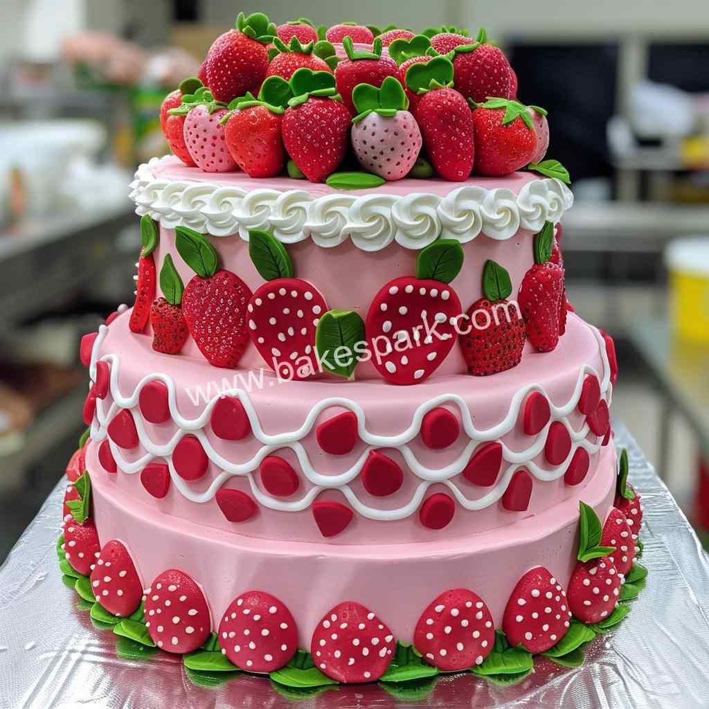 strawberry cake design