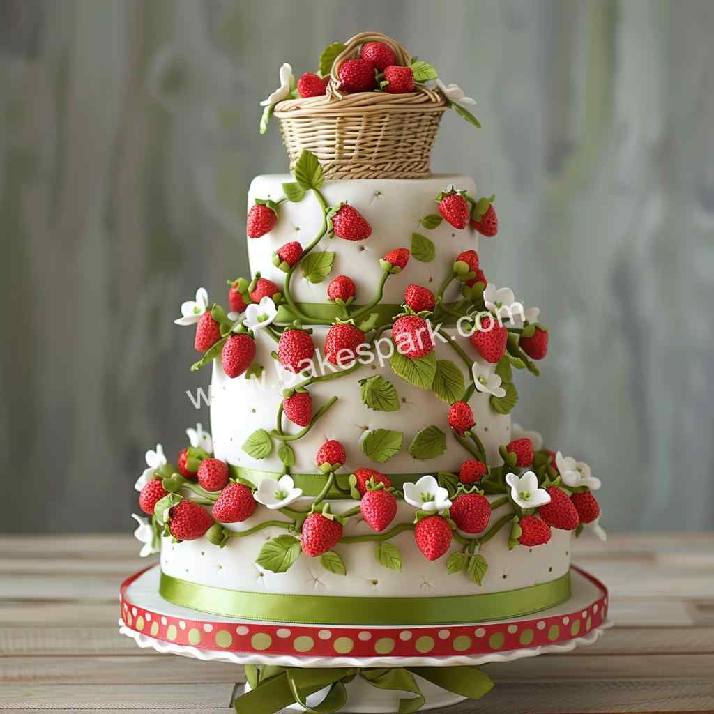 strawberry cake design