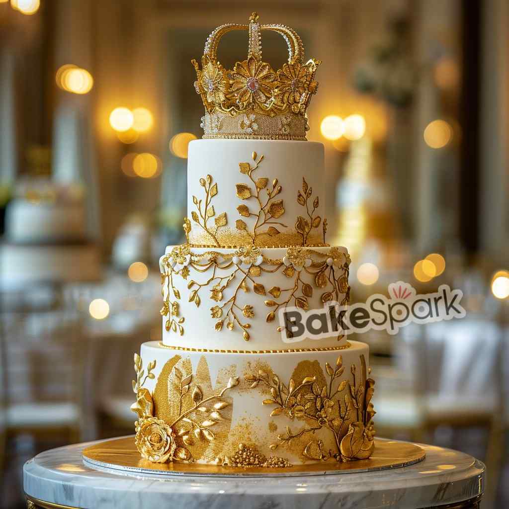 golden cake design