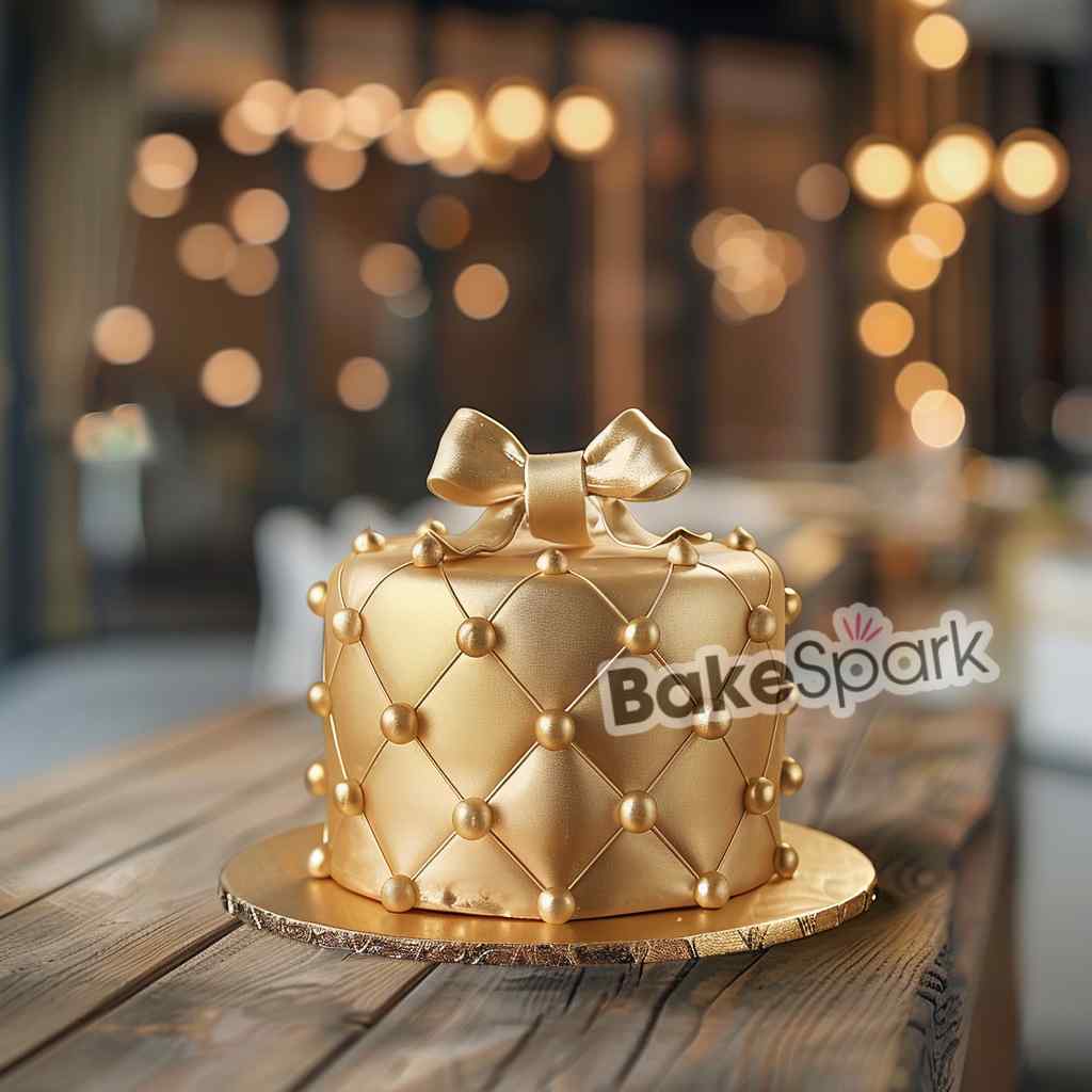 golden cake design