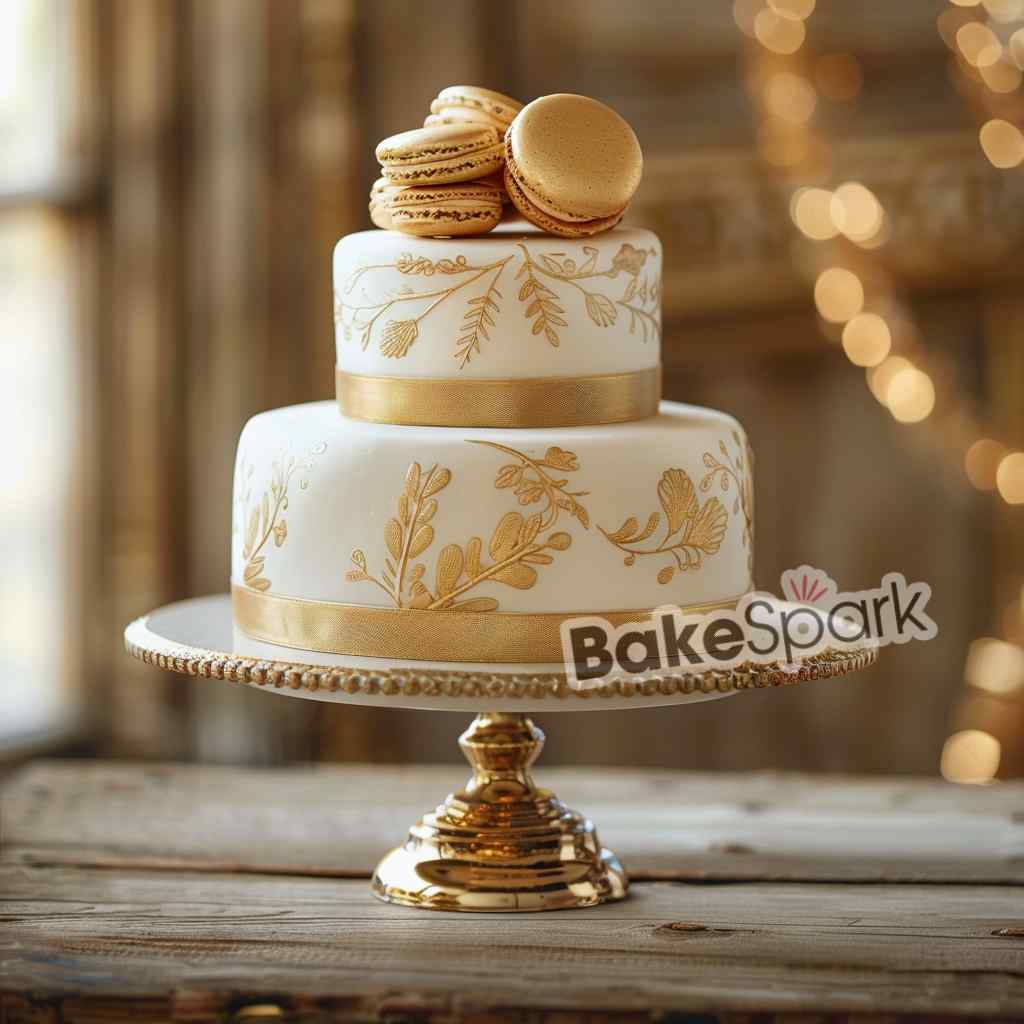 golden cake design