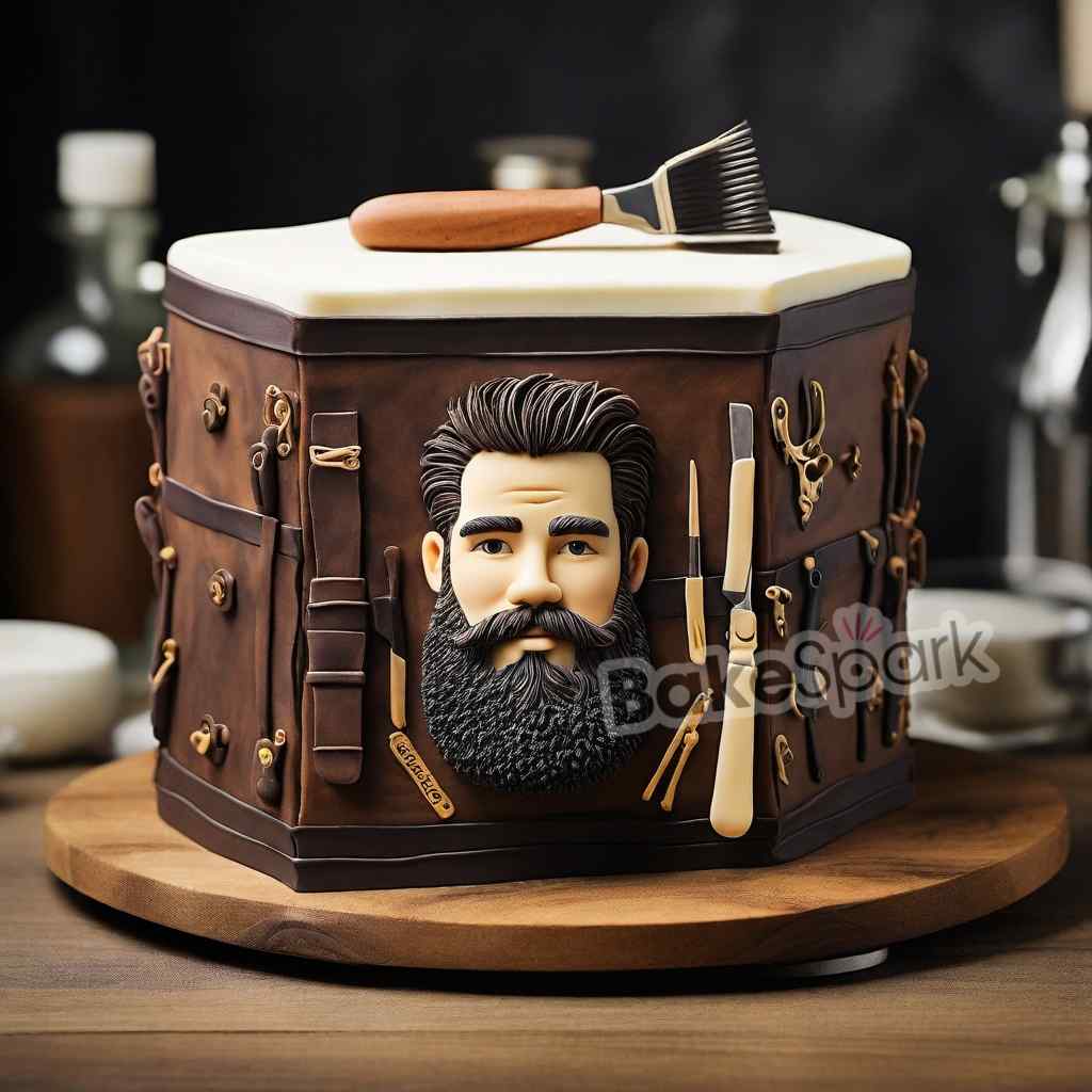 men and father cake