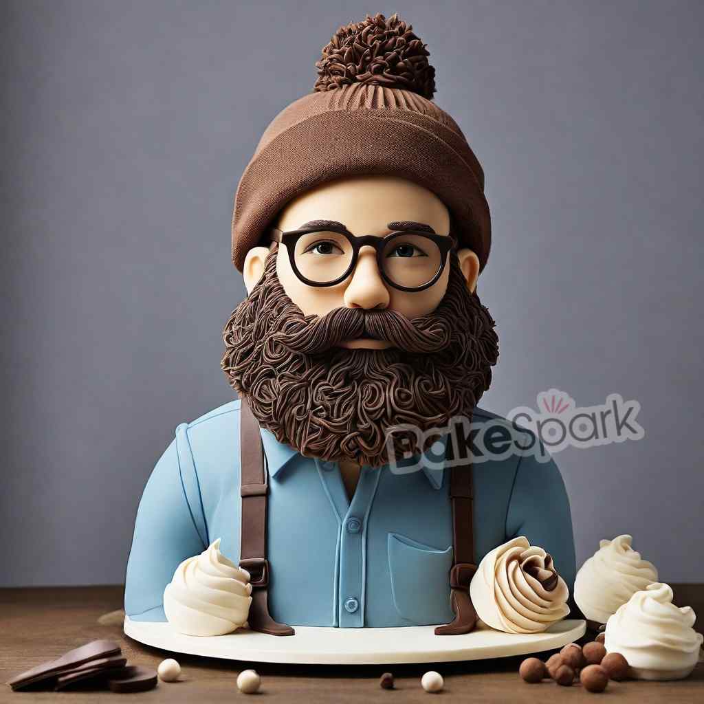 men and father cake