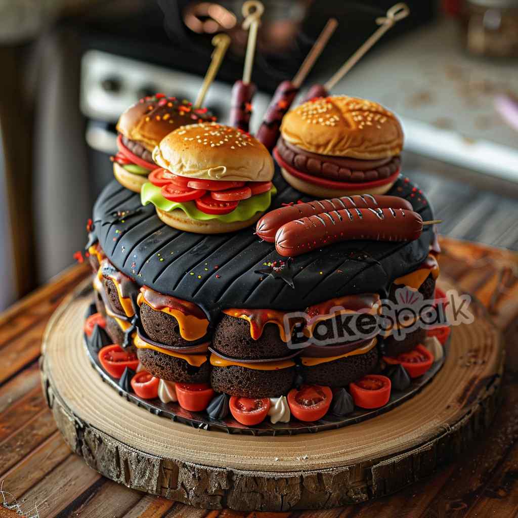 men and father cake
