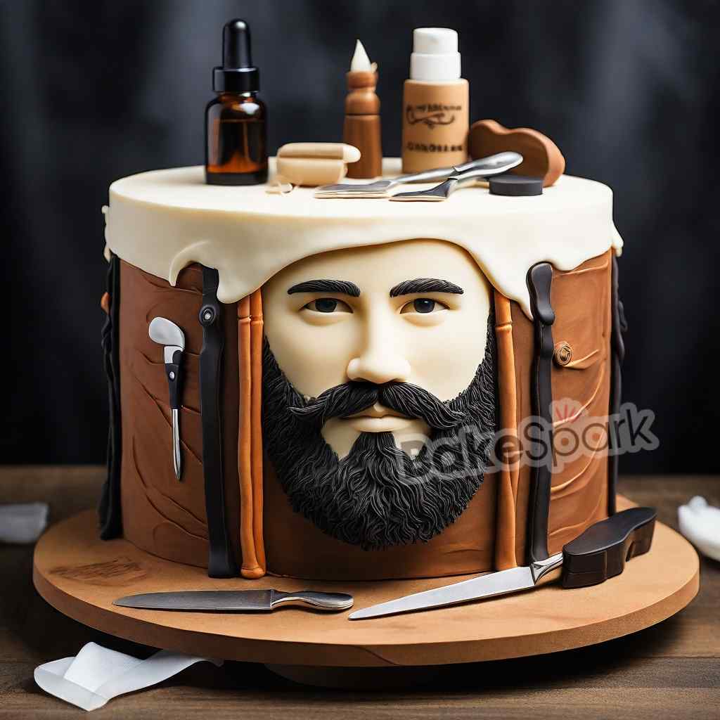 men and father cake
