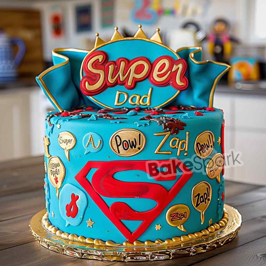 men and father cake