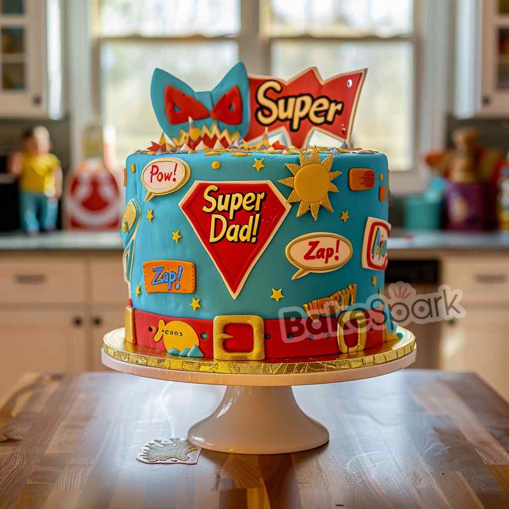 men and father cake