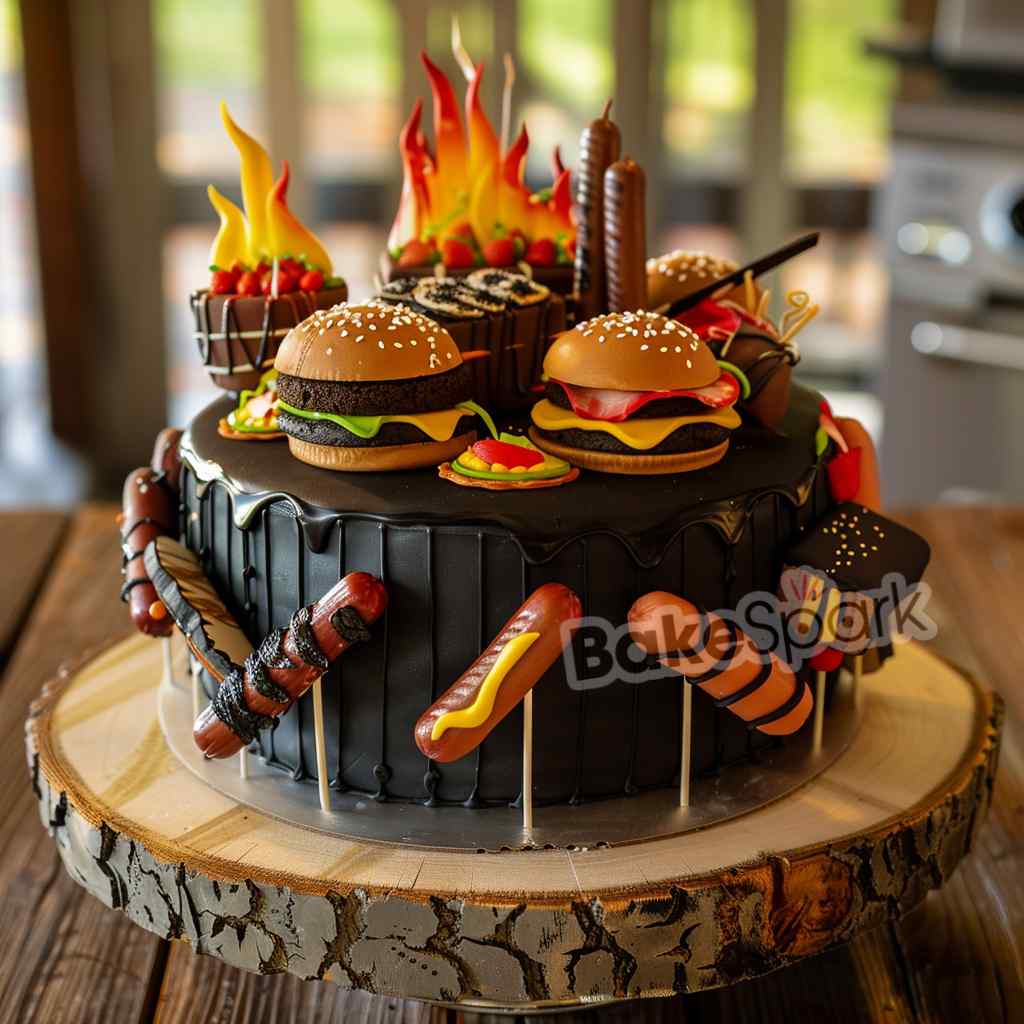 men and father cake