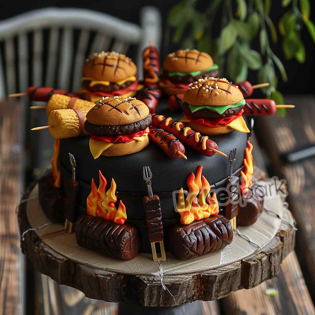 men and father cake