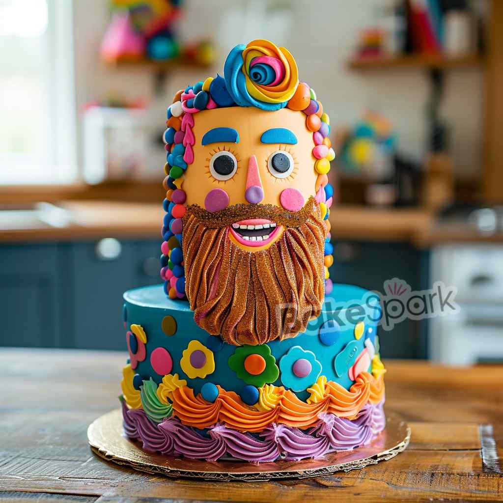 men and father cake