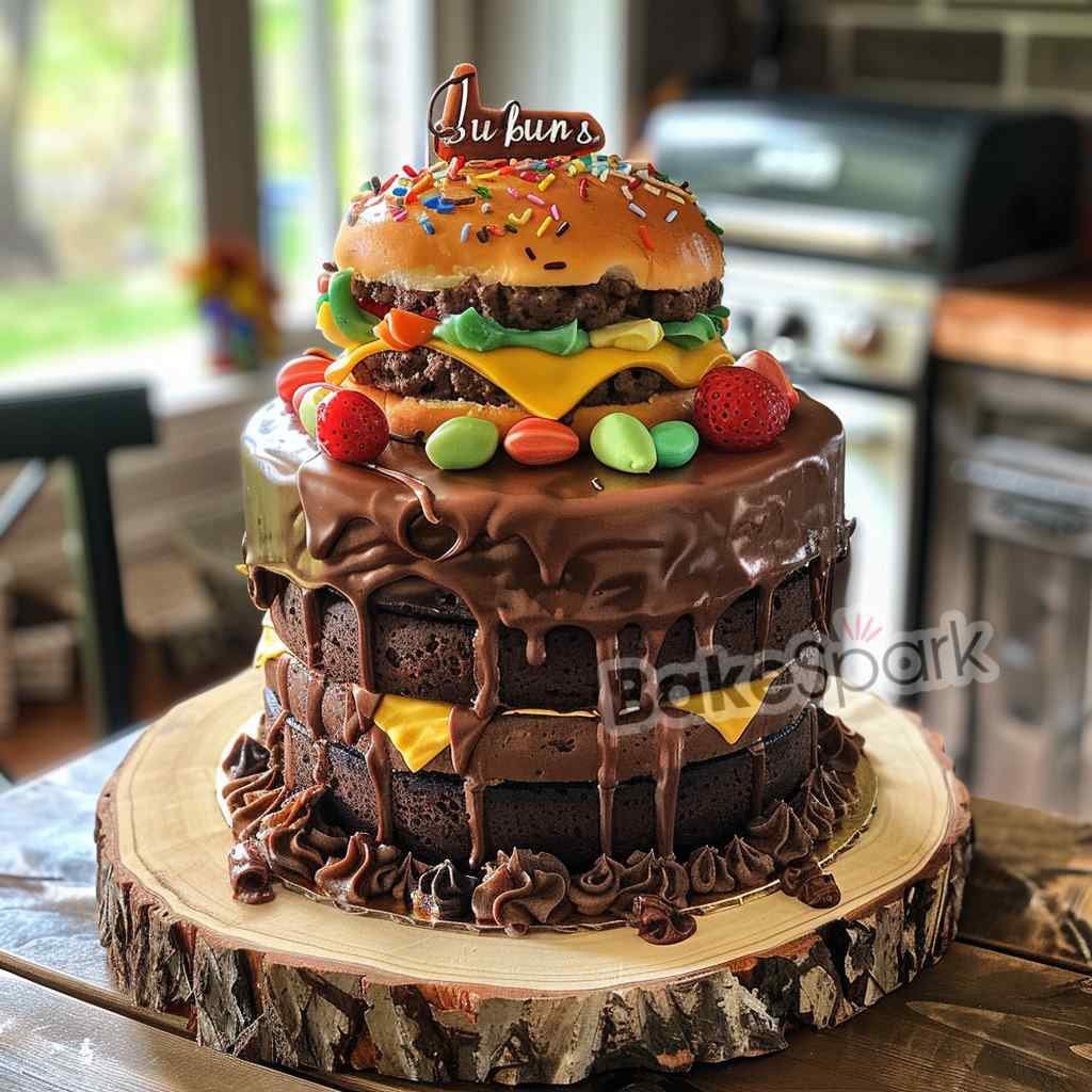 men and father cake