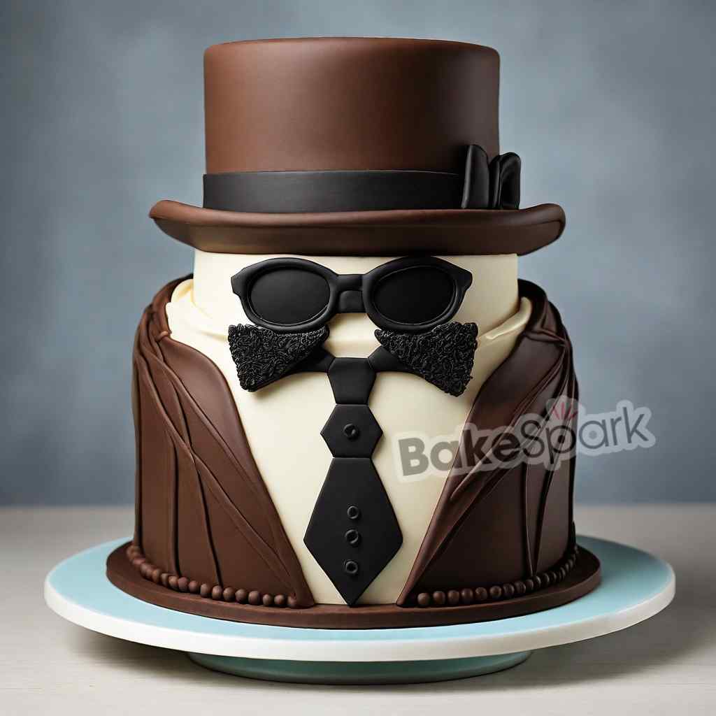 men and father cake