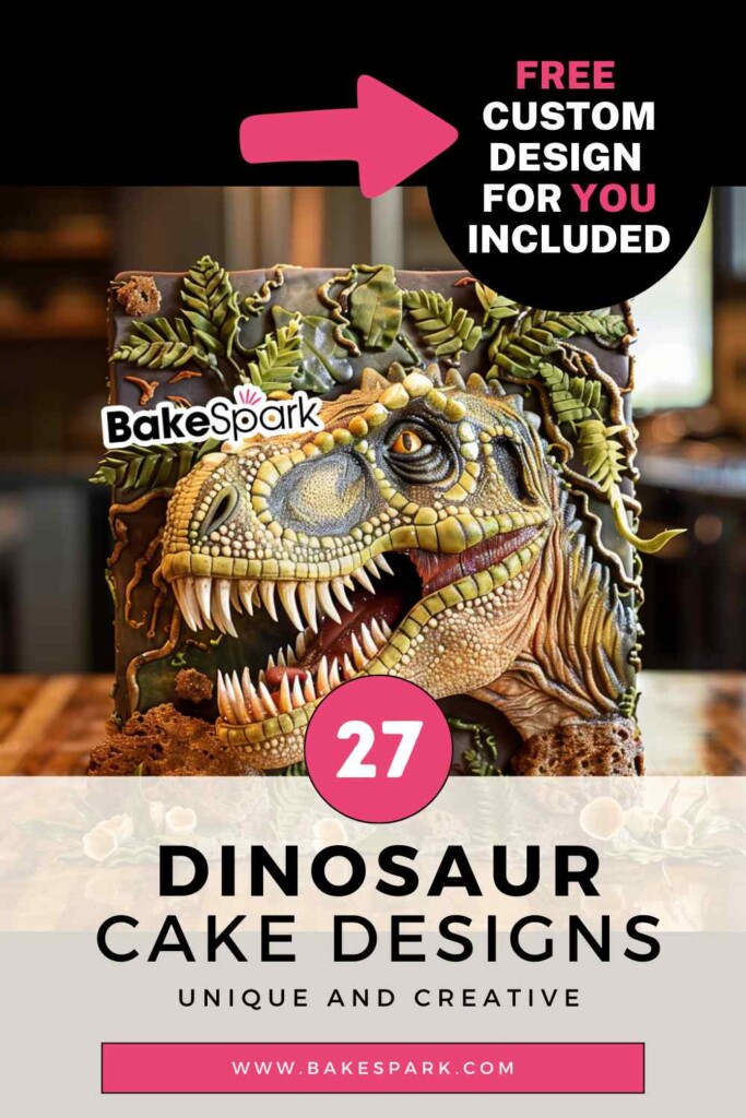 dinosaur cakes pinterest image