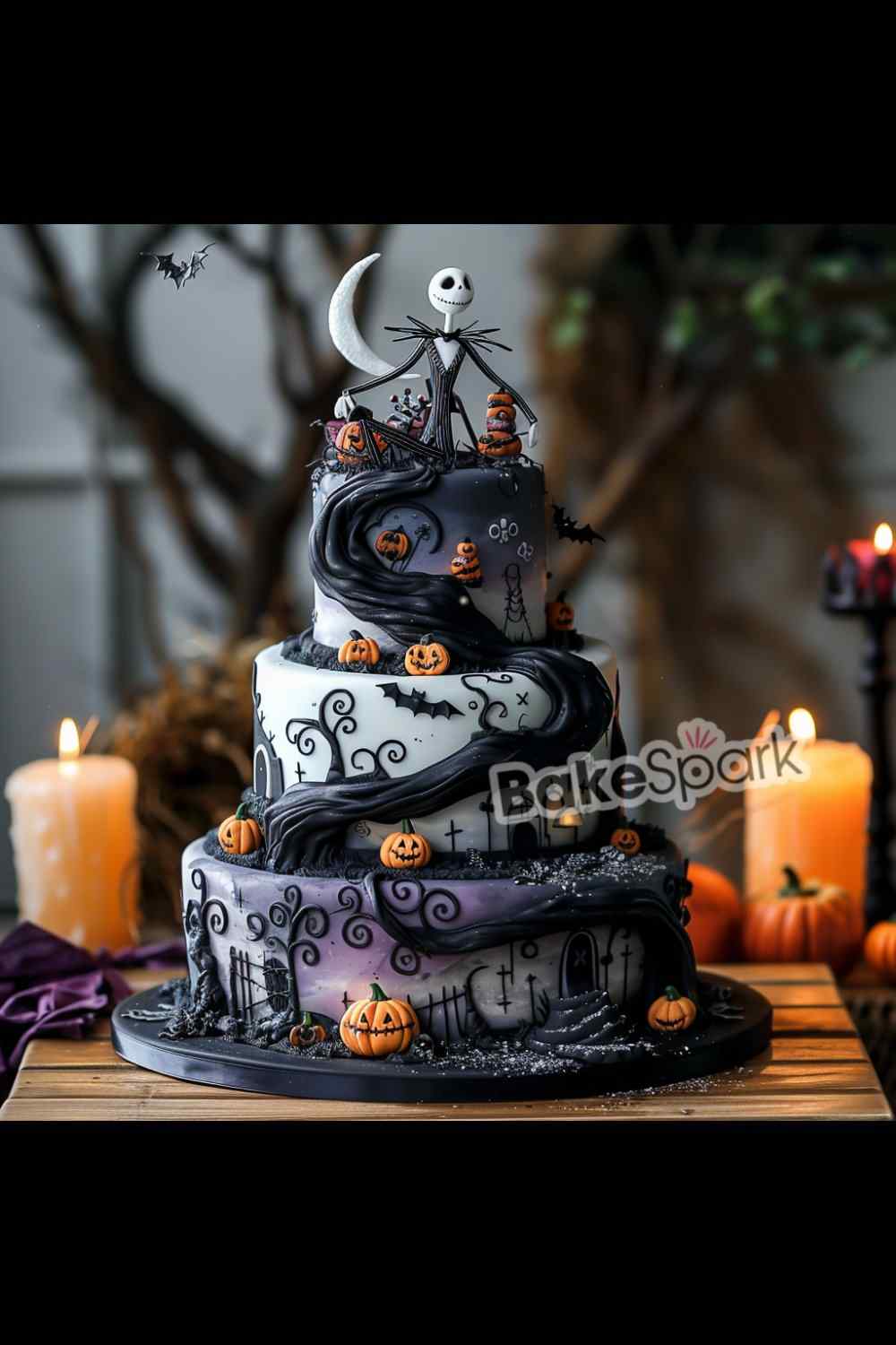nightmare before christmas cake ideas