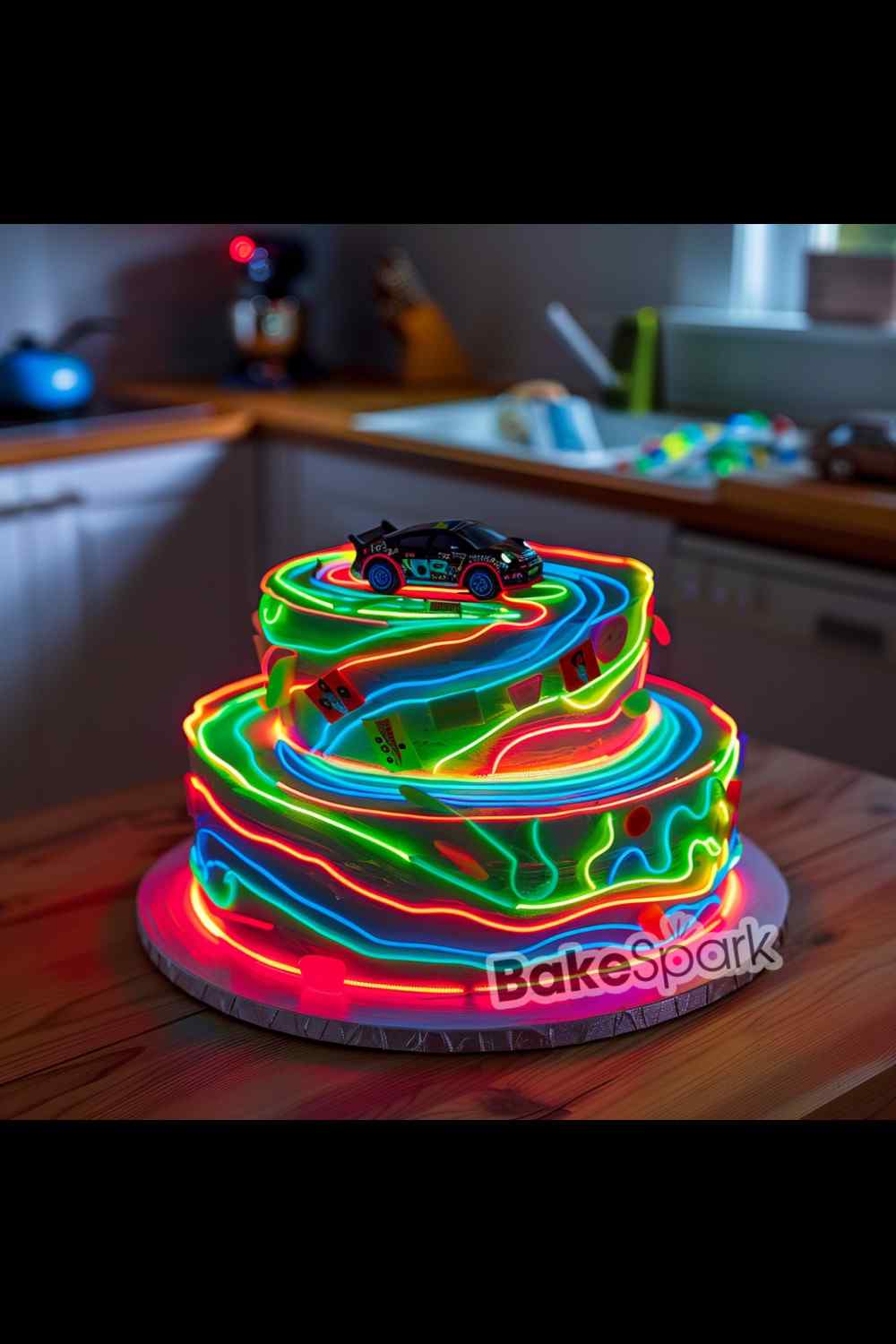 glowing in the dark cake idea