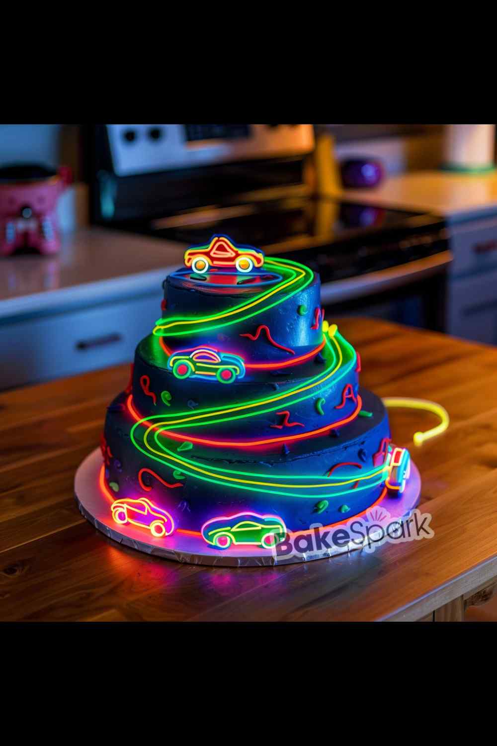 glowing in the dark cake idea