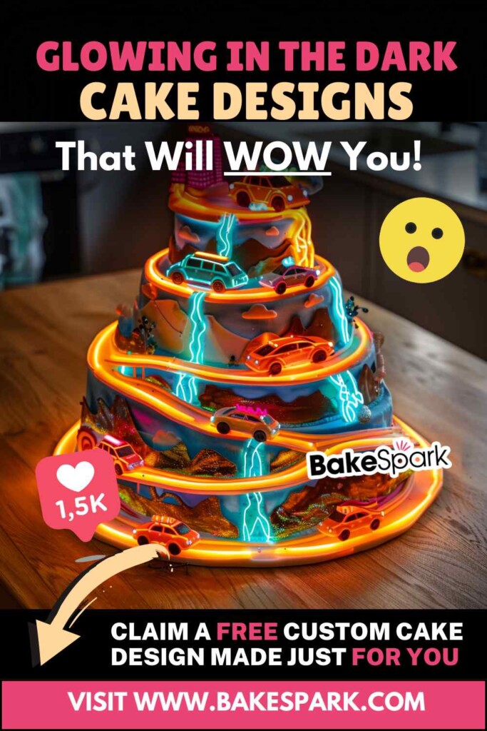 glowing in the dark cake idea for pinterest