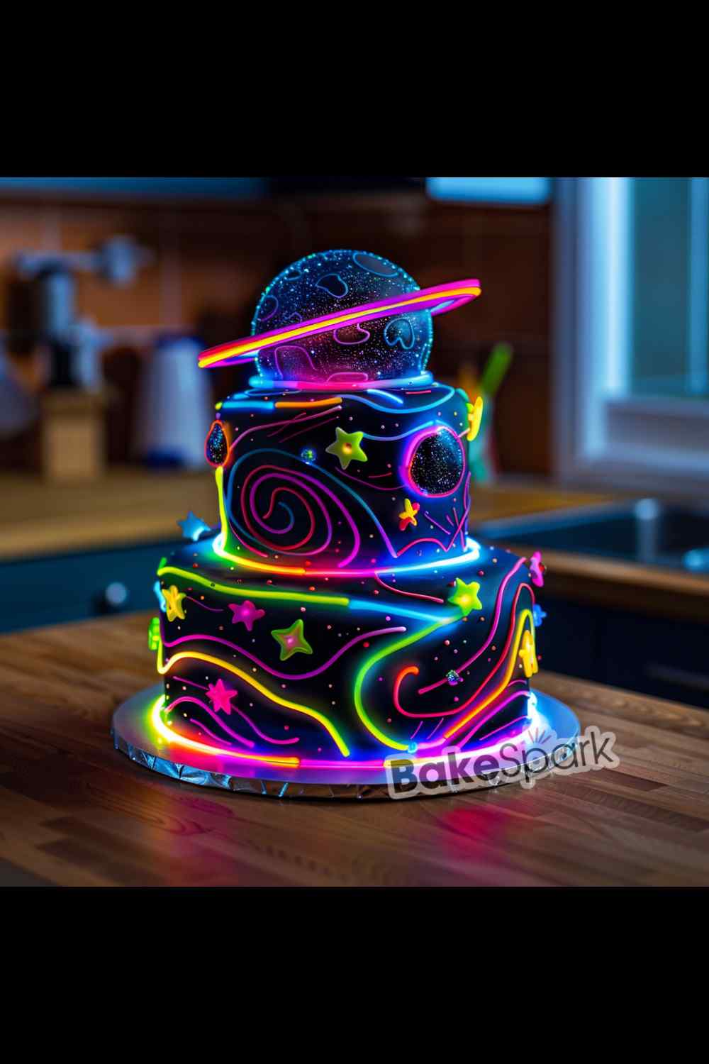 glowing in the dark cake idea