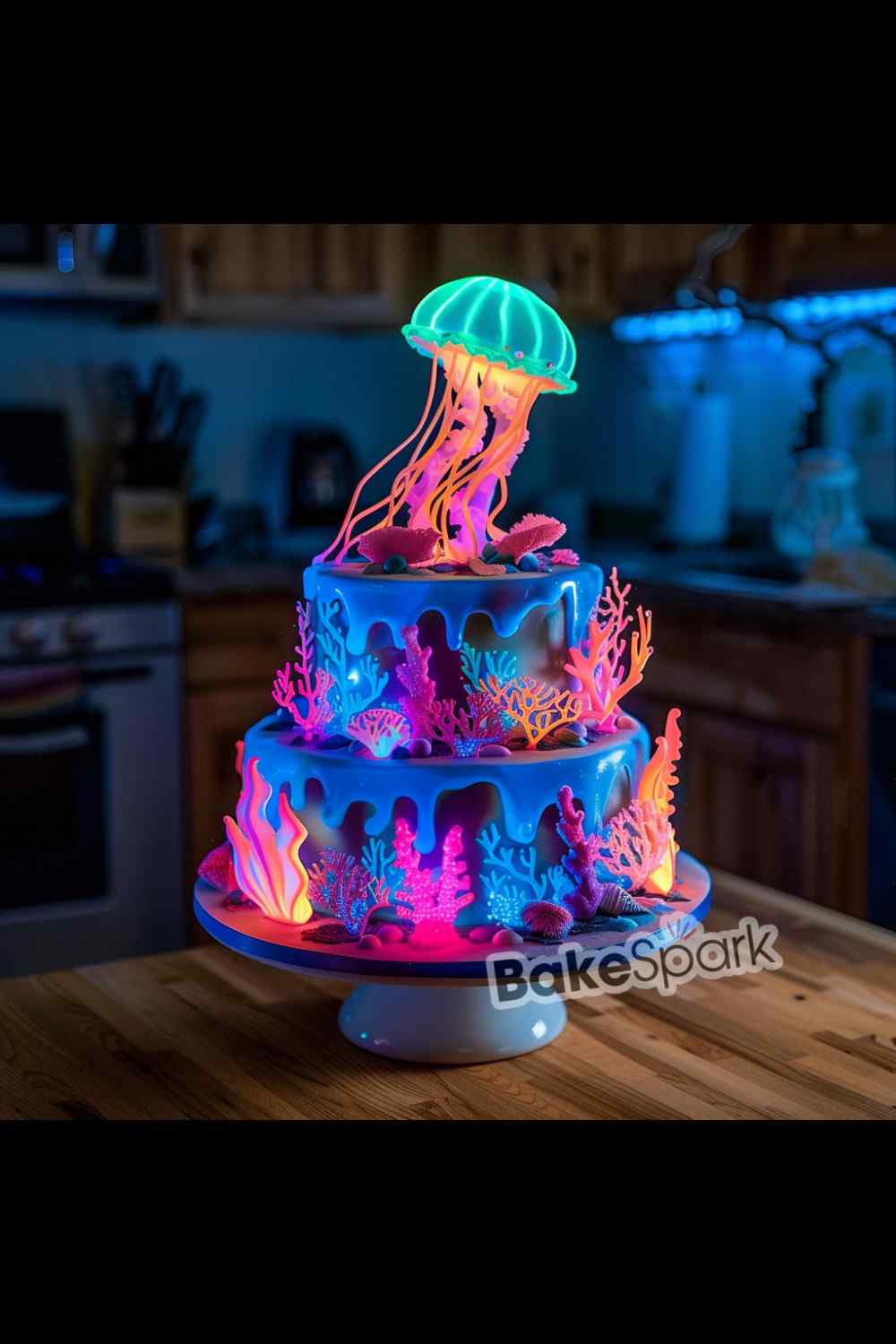 glowing in the dark cake idea