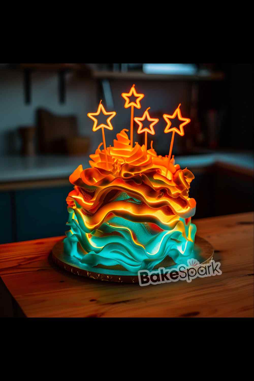 glowing in the dark cake idea