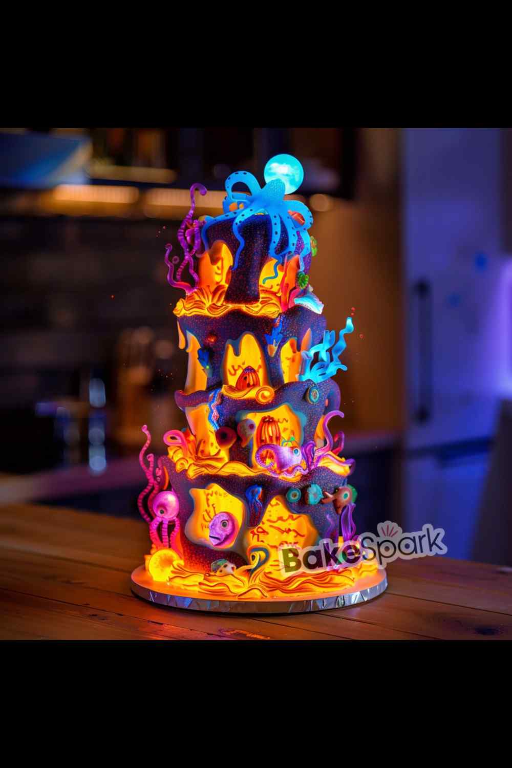 glowing in the dark cake idea