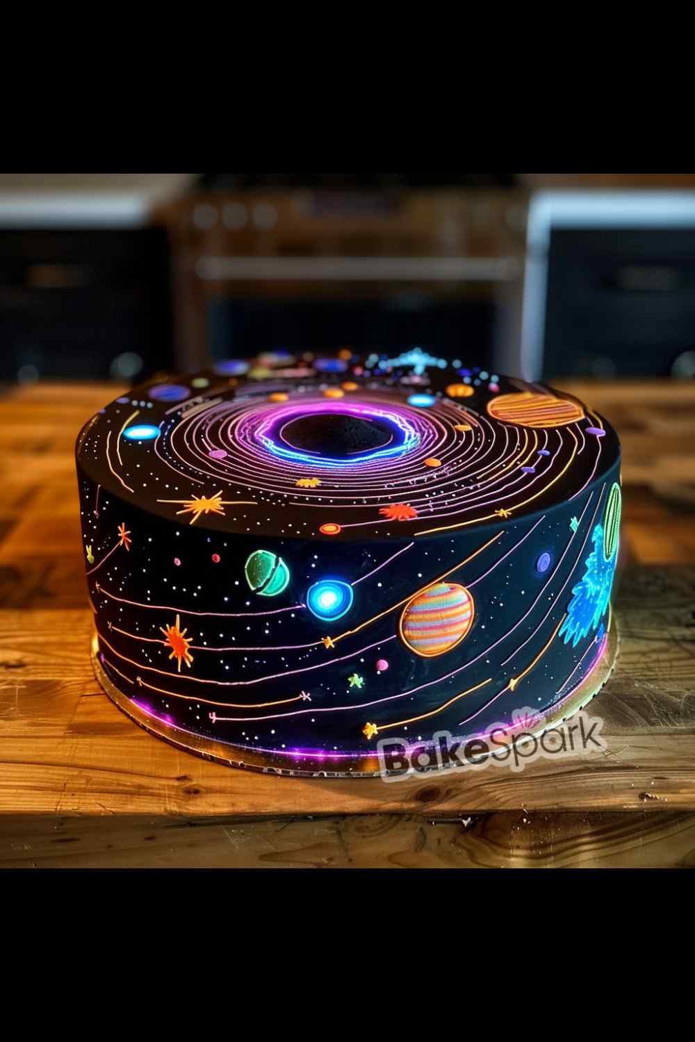 glowing in the dark cake idea