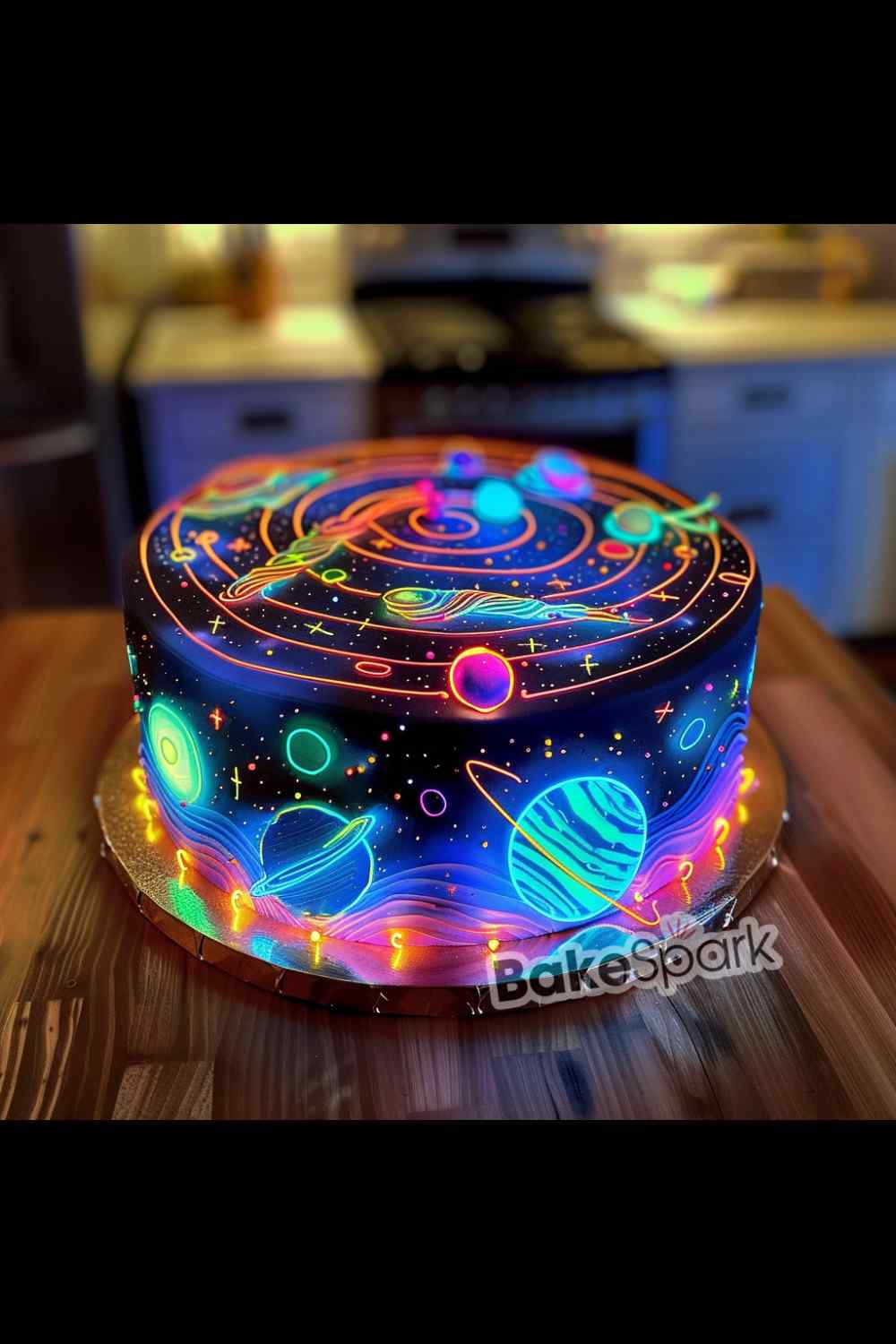 glowing in the dark cake idea