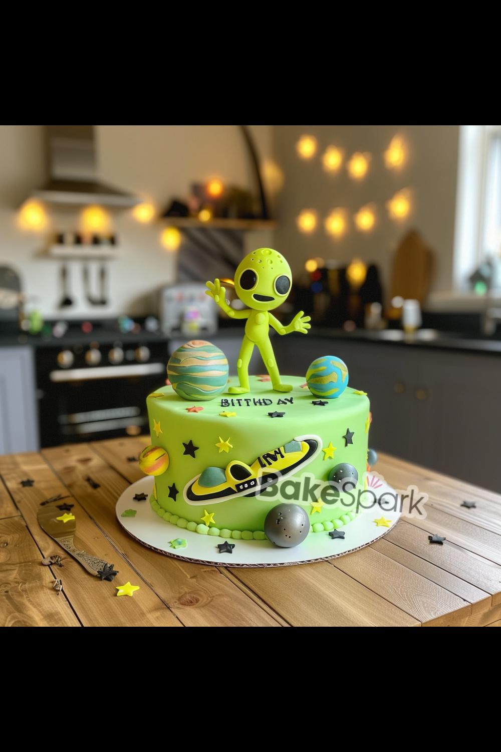 green cake idea