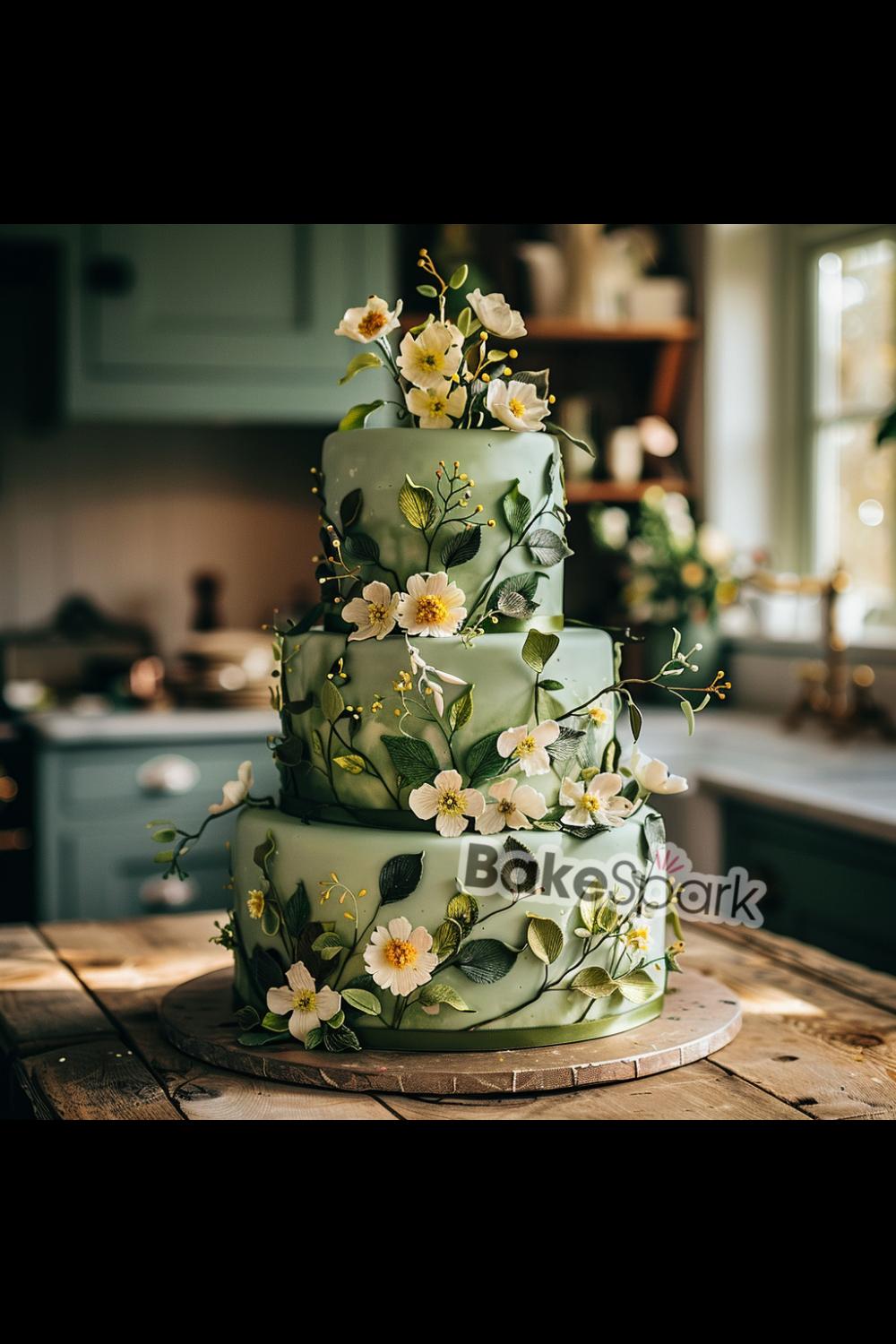 green cake idea