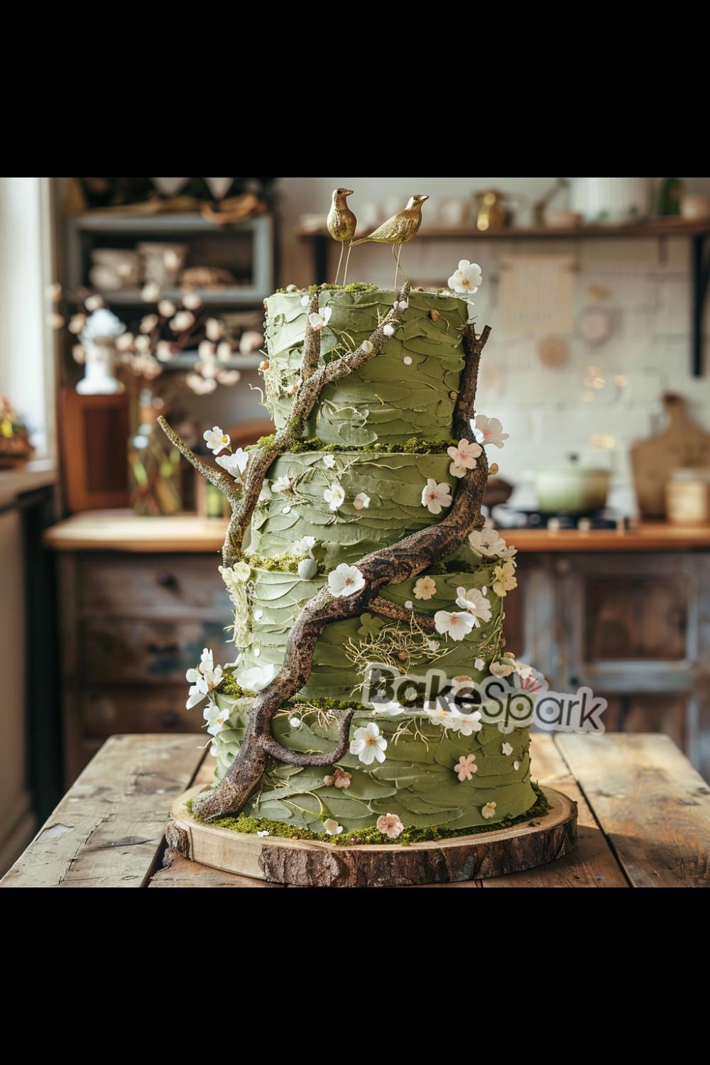 green cake idea