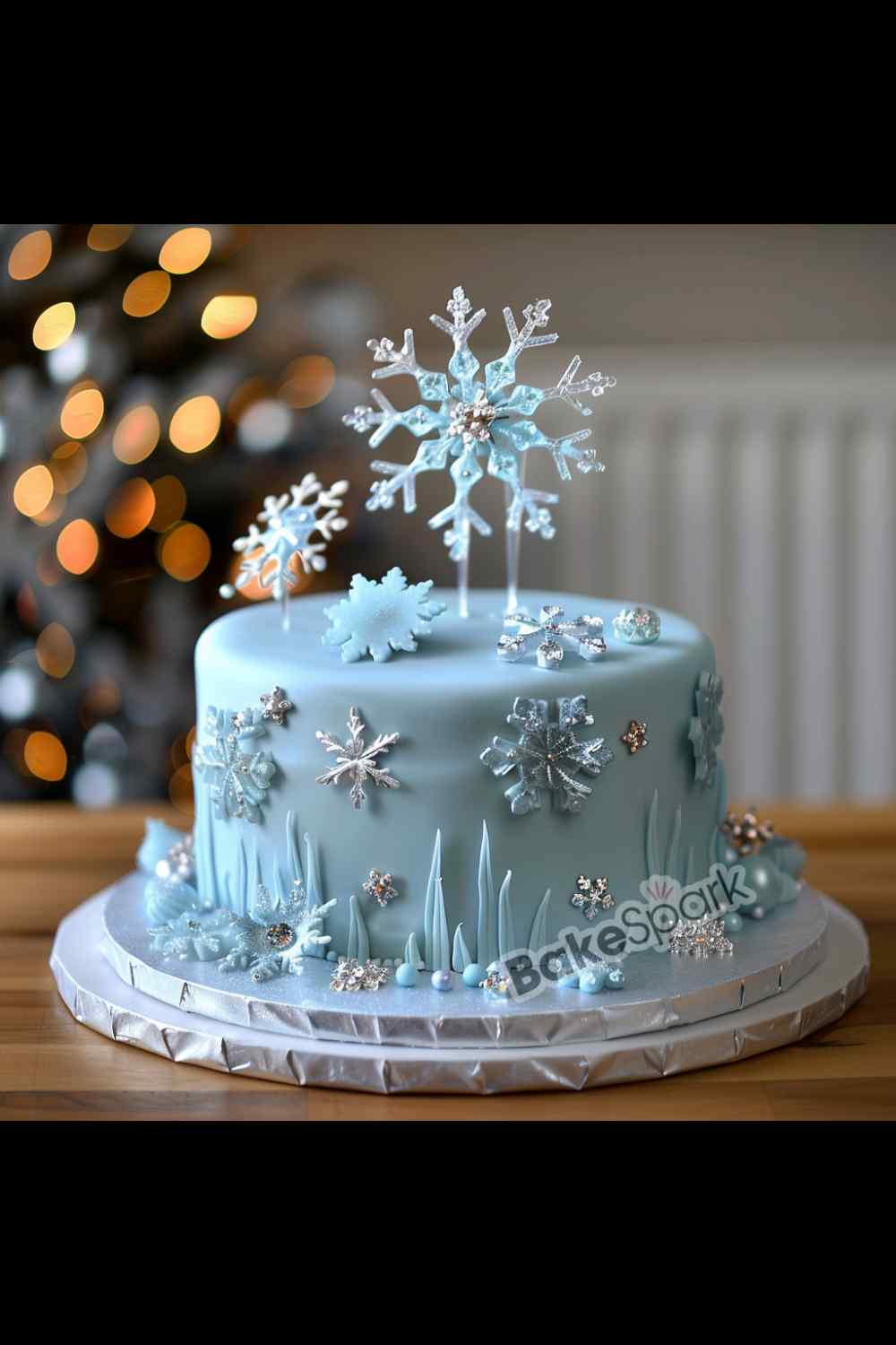 snowflake cake idea
