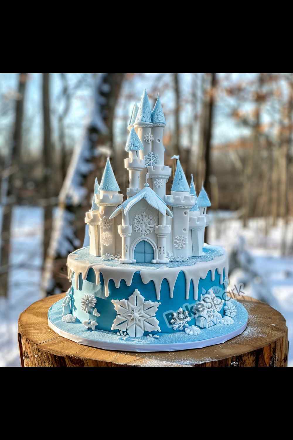snowflake cake idea
