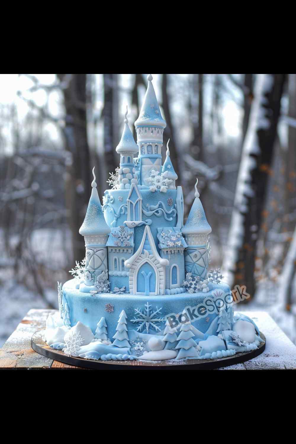snowflake cake idea