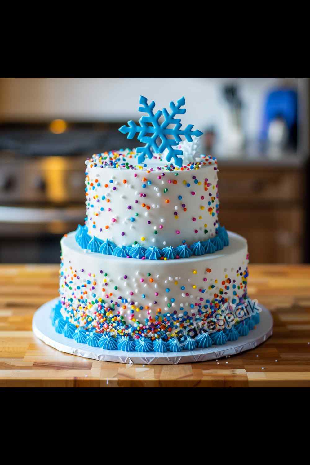 snowflake cake idea