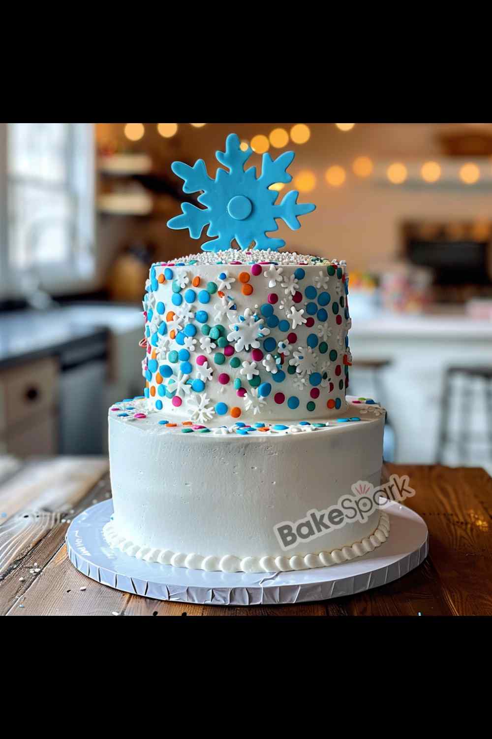 snowflake cake idea