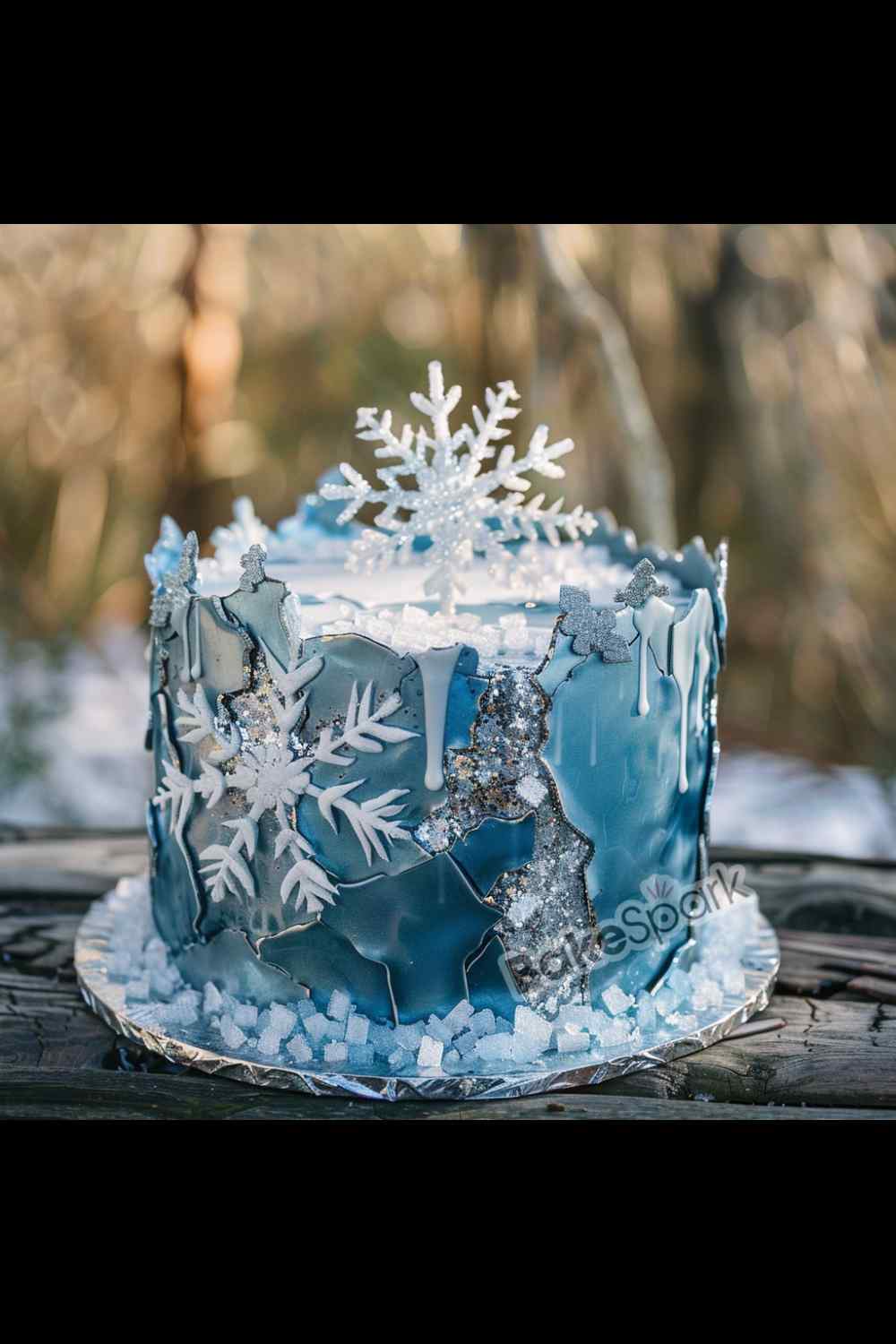 snowflake cake idea