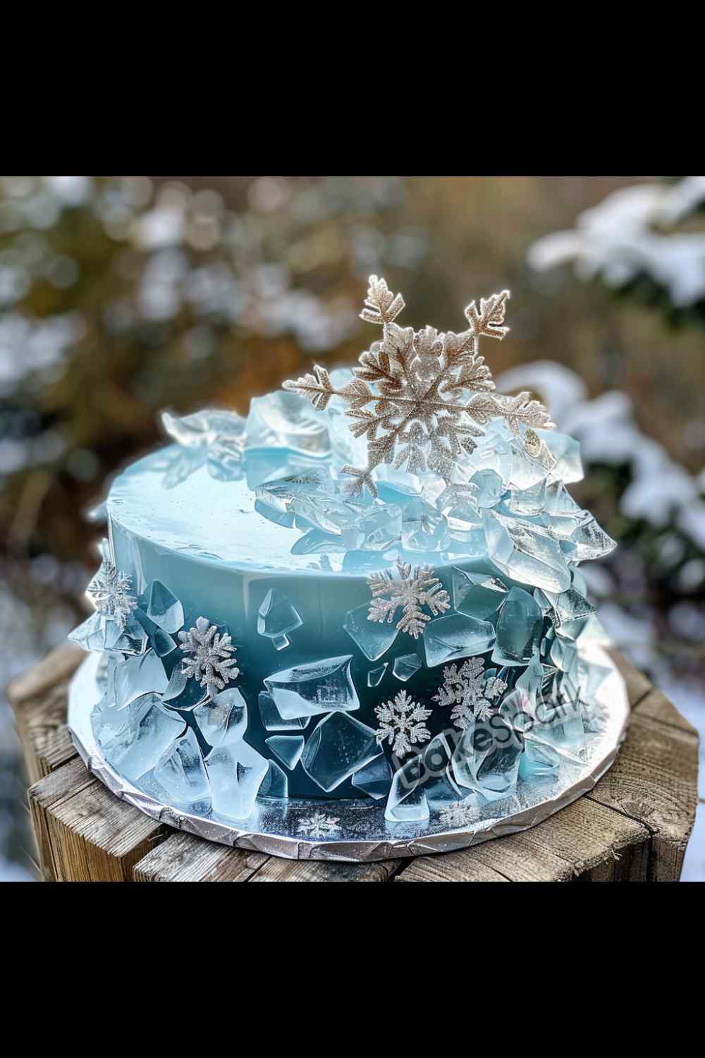 snowflake cake idea