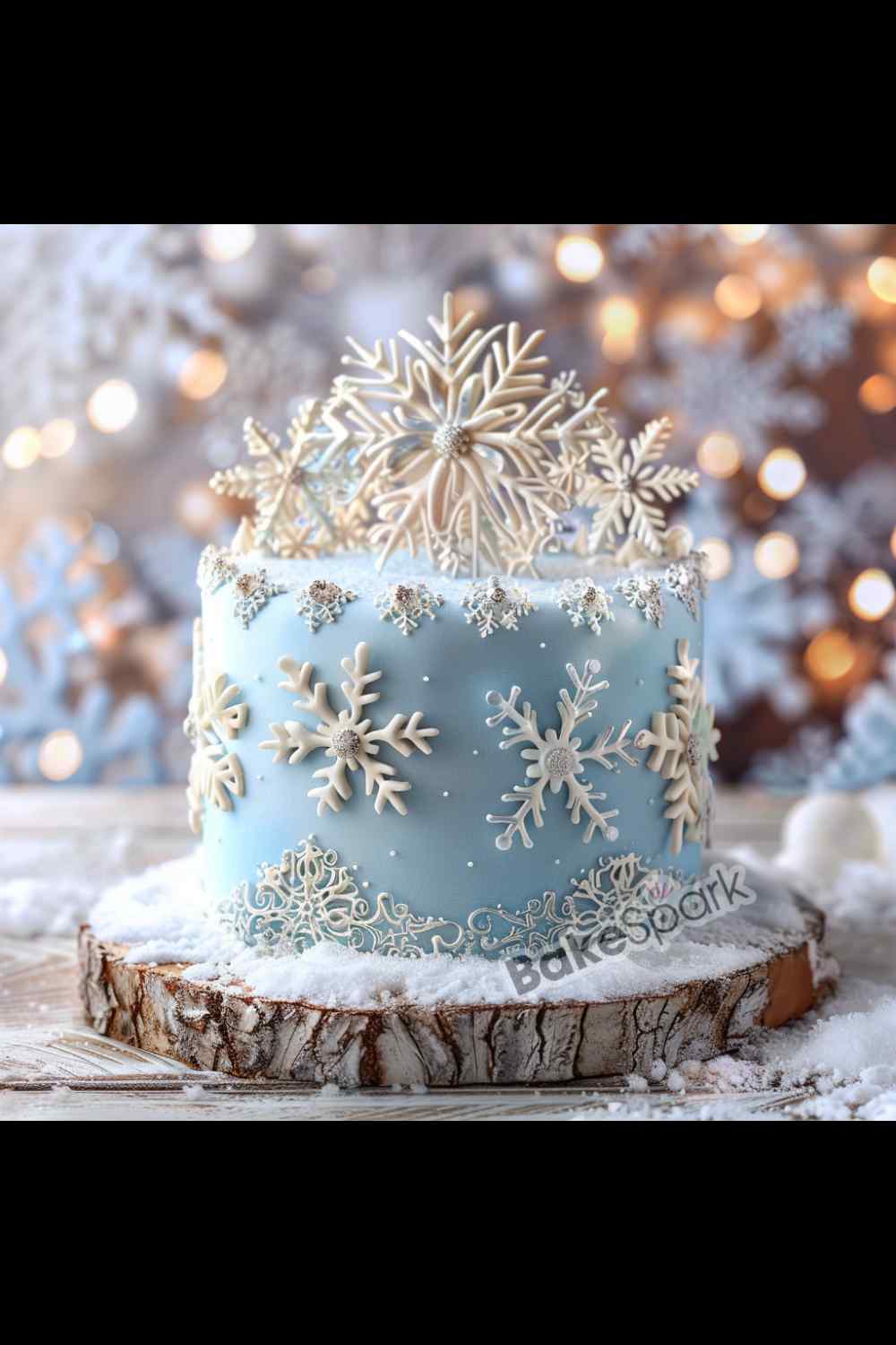 snowflake cake idea